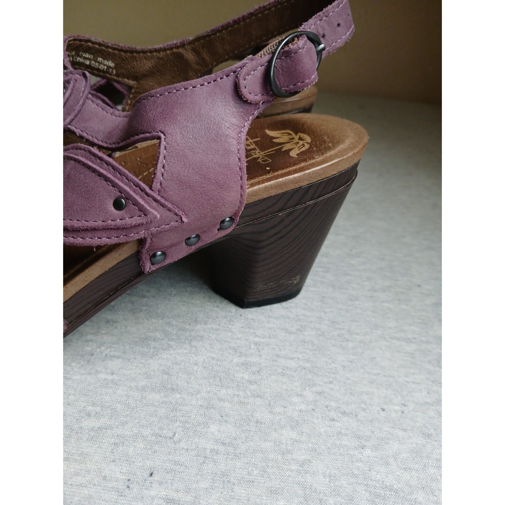 Dansko Sandals 41 / 10.5 Nina Leather Floral Comfort Boho Casual Block Heel - Picture 5 of 16